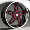 Hipnotic Maki-Black With Single Red Inserts: 24 Inch