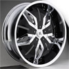 Hipnotic MAKI - Chrome with Big Black Inserts: 24 Inch