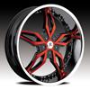 Hipnotic Maki - Black With Single Red Inserts Wheel Packages
