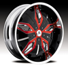 Hipnotic Maki-Chrome with Black Inserts and Red Caps Wheel Packages