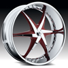 Hipnotic ROXSTAR-RED with Chrome Inserts: 22 Inch