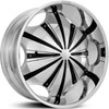 Starr Wheels 619  Slash Chrome with Black Inserts 28 X 10 Inch Wheels
