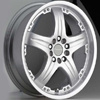 Akuza 392 Padrone Silver 14 X 6 Inch Wheel