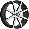 Akuza 843 Zenith Gloss Black with Machined Face 22 X 8.5 Inch Wheel