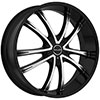 Akuza 847 Shadow Gloss Black Machined 22 X 8.5 Inch Wheel