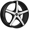 Akuza 848 Axis Gloss Black with Machined Face 18 X 8 Inch Wheel