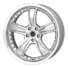 American Racing  AR198 Razor 17X9 Silver