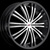 Avenue type 601 Black with Machined Face 18 X 7.5 Inch Wheel