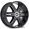 Avenue 612 18X7.5 Gloss Black Machine Face