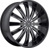 Avenue A610 18X7.5 Gloss Black Machined Face Black Lip
