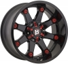 Ballistic 581 Beast 20X10 Gloss Black With Red Accessories