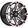 Ballistic Jester 814 17X9 Gloss Black Machined With Red Insert