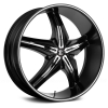 Black Diamond Number 15 24X10 Black with Chrome Solid inserts