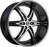 Black Diamond Number 16 26X9.5 Gloss Black with Machine