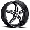 Black Diamond Number 25 22X9.5 Black Machined