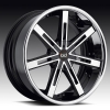Blaque Diamond BD-7 22X9 Matte Black with Machined Face