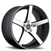 Blaque Diamond BD-78 20X10 Matte Black with Machined Face