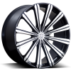 Borghini B18 24X9.5 Black Machined with Aluminum Cap