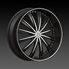 Borghini BW B19 18 X 7.5 Inch Black Machined Wheel
