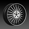 Borghini BW B23 17 X 7 Inch Black Machined Wheel