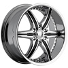 Cattivo 724 Chrome with Black Inserts 22 X 9 Inch Wheels