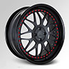 Cor Mako Matte Black with Gloss Black Lip 18 X 7.5 Inch Wheels