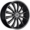Strada Corona Black with Machined Face 18 X 7.5 Inch Wheels
