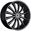 Strada Corona Black with Machined Face 24 X 8.5 Inch Wheels