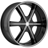 Cratus CR007 24X9.5 Gloss Black Milled