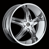 Crave Number 5 Chrome 17 X 7.5 Inch Wheels
