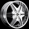 Crave Number 6 Chrome 22 X 8 Inch Wheels