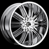 Crave Number 7 Chrome 24 X 9.5 Inch Wheels