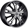 Avenue D1 Gloss Black Machined Face Black Lip Wheel Packages
