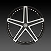 DCenti DW 6A Black Machined 20 X 9 Inch Wheel