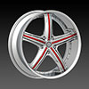 DCenti DW 708A Chrome 22 X 9 Inch Wheel