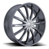 Dcenti DW 8 22X8 Gun Metal Machined with Aluminum Cap