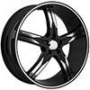 Devino Flawless DV 762 Black with Machined Face 22 X 8.5 inch