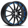 Drag Concepts R16 16X7 Black Machined Blue Inner