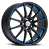 Drag Concepts R16 17X7 Black Machined Blue Inner