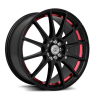 Drag Concepts R16 16X7 Gloss Black Red Inner