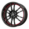 Drag DR 38 Gloss Black with Red Stripe Wheel Packages