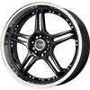 Drag DR 40 Gloss Black with Machined Lip 17 X 7.5 Inch Wheels