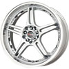 Drag DR 40 Silver with Machined Lip 17 X 7.5 Inch Wheels