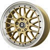 Drag DR 44 Gold with Machined Lip 17 X 7.5 Inch Wheels