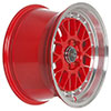 Drag DR 44 Red with Machined Lip 15 X 7 Inch Wheels