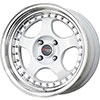 Drag DR 46 White with Machined Lip 15 X 7 Inch Wheels
