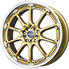 Drag DR 47 Gold with Machined Lip 17 X 7 Inch Wheels