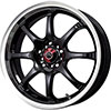 Drag DR 55 Gloss Black with Machined Lip 18 X 7 Inch Wheels