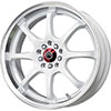 Drag DR 55 White with Machined Lip 17 X 7 Inch Wheels