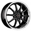 Drag DR 16 Gloss Black Machined Lip 15 X 7 Inch Wheels